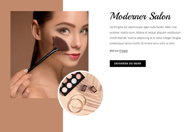 Modernes Make-up Studio Landing Page