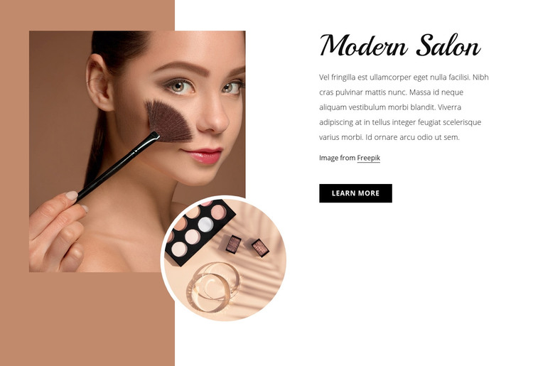 Modern make-up studio Elementor Template Alternative