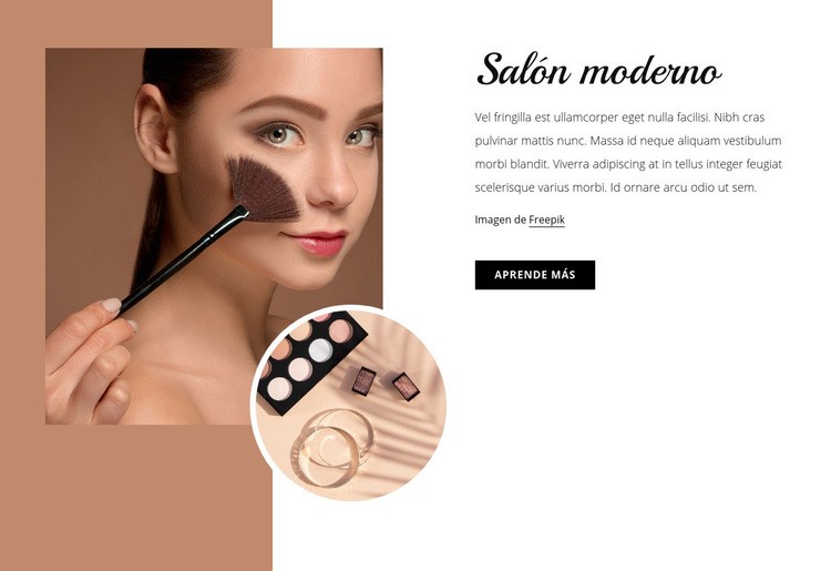 Estudio de maquillaje moderno Plantillas de creación de sitios web