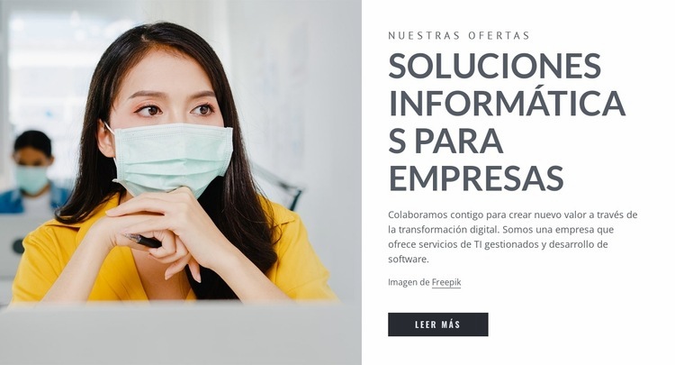 Soluciones de TI empresarial Página de destino