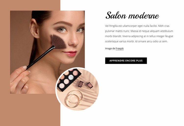 Studio de maquillage moderne Conception de site Web