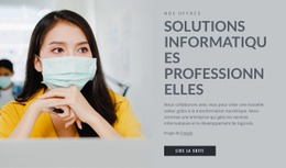 Solutions Informatiques D'Entreprise - Inspiration Pour Une Maquette De Site Web