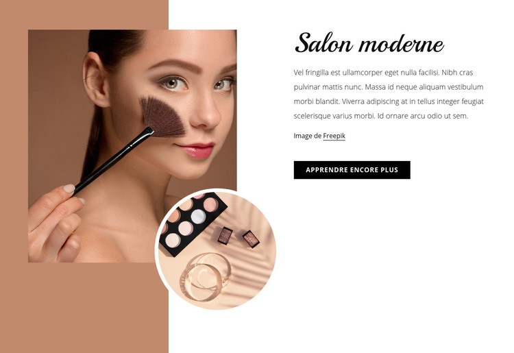 Studio de maquillage moderne Maquette de site Web