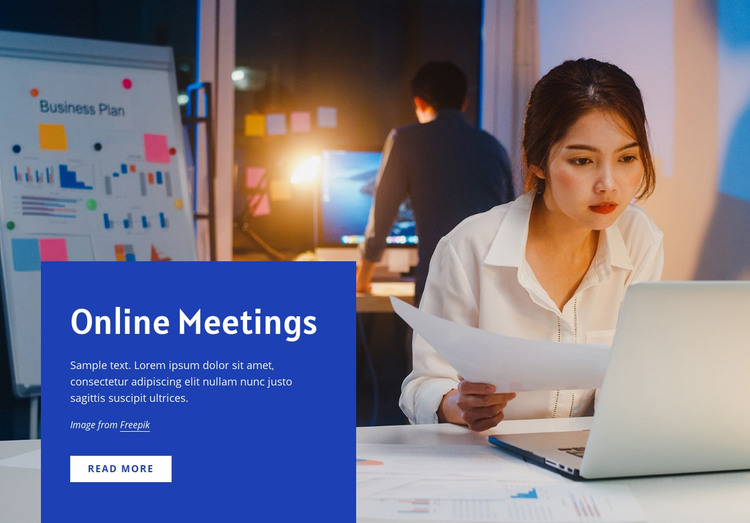 Online Meetings tools Homepage Design