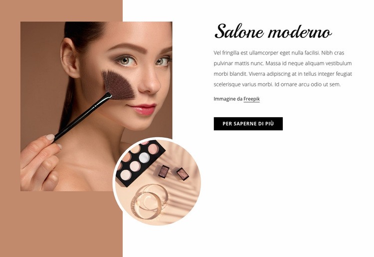 Studio di trucco moderno Mockup del sito web