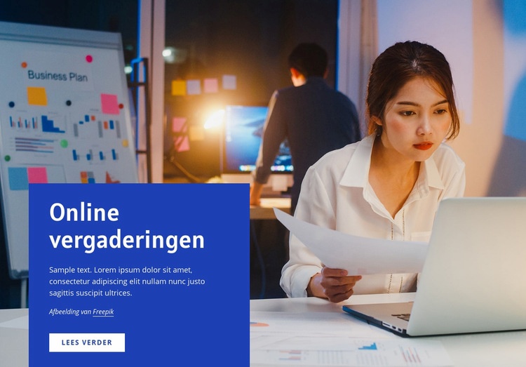 Tools voor online vergaderingen Website Builder-sjablonen