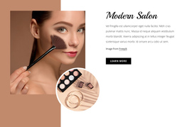 Modern Make-Up Studio - Free Download One Page Template