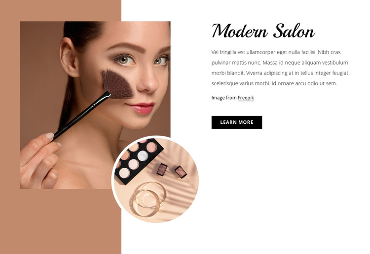 Modern make-up studio One Page Template