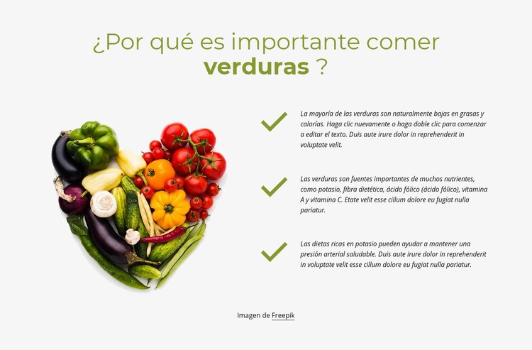 Las mejores verduras para comer a diario Diseño de páginas web