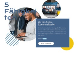 Online-Kommunikation - Modernes Website-Modell