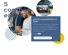 Communications En Ligne - Maquette De Site Web Moderne