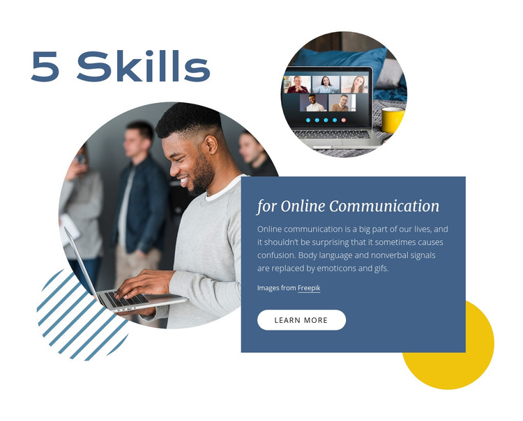 Online communications Homepage Design