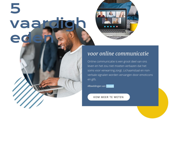 Online communicatie Html Website Builder