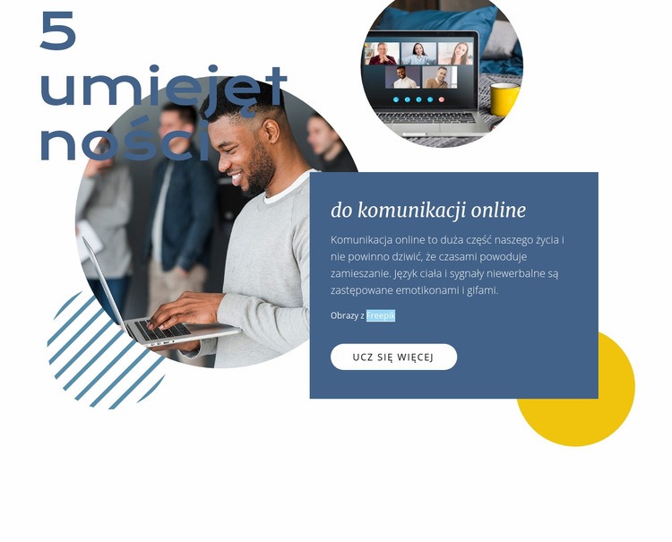 Komunikacja online Szablon HTML