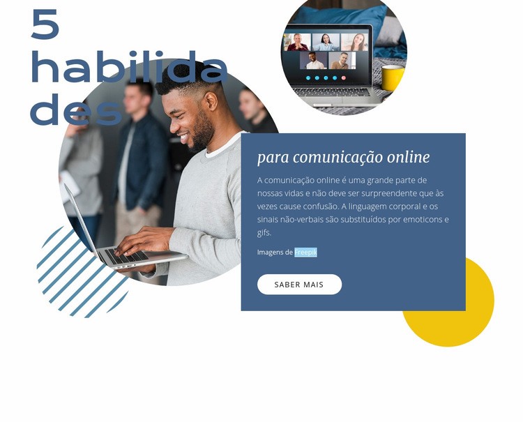 Comunicações online Modelo HTML