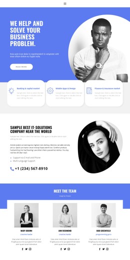 Business Page Design Full Width Template