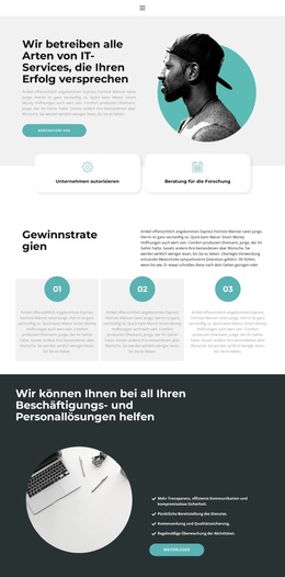 Website-Inspiration Für Markt Der Neuen Technologien