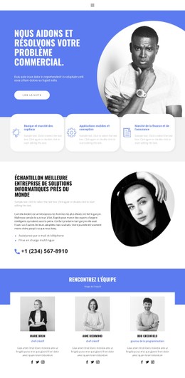 Conception De Pages Commerciales Modèle Pleine Largeur
