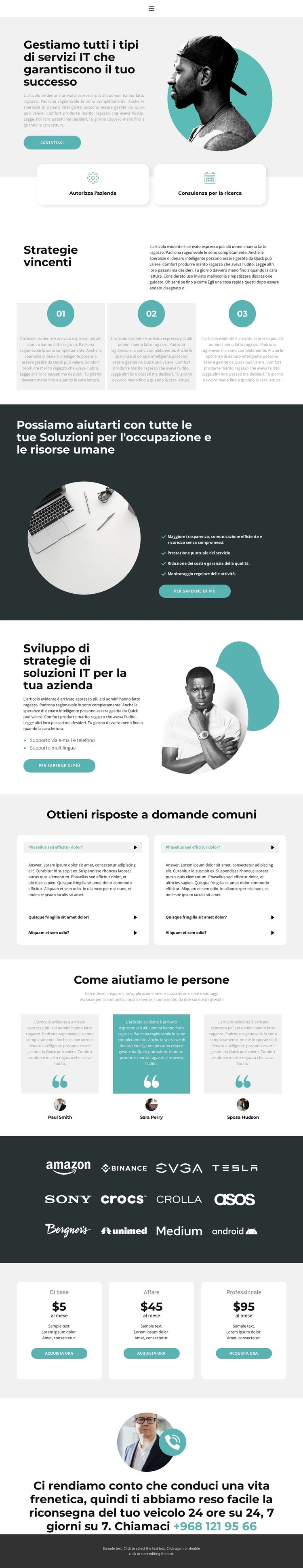 Mercato delle nuove tecnologie Mockup del sito web