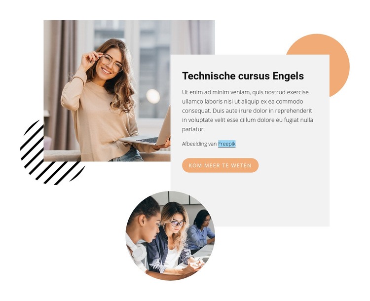 Technische cursus Engels HTML-sjabloon