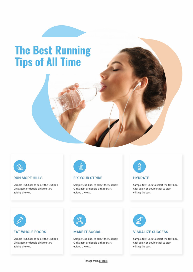 The best running tips Web Page Design