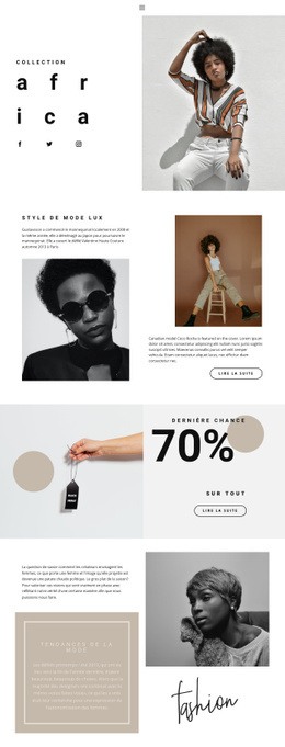 Idées De Mode Et Avance – Page De Destination HTML5