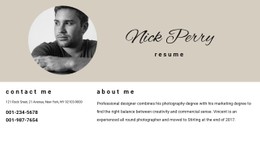 Resume And Contacts Premium Template