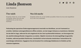 Einige Informationen Über Mich - Responsive Website-Vorlagen