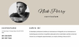 CV Y Contactos - Plantillas De Diseño De Sitios Web
