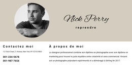 CV Et Contacts – Modèle HTML5 Prêt À L'Emploi