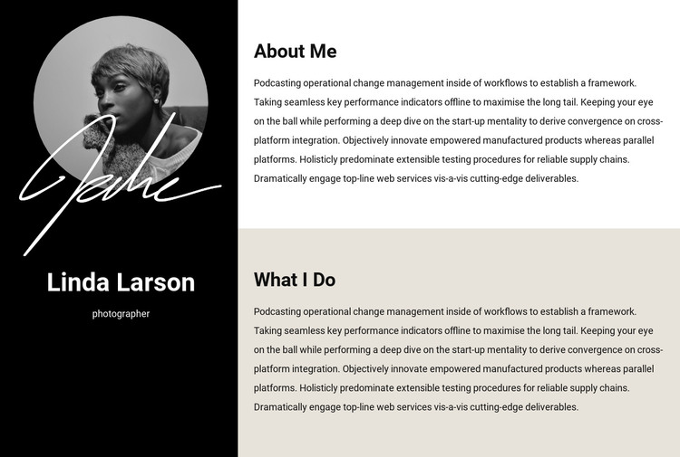 Resume information HTML Template