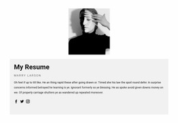 Fashion Agent Resume - Design HTML Page Online