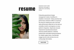 Photographer Resume - HTML Builder Drag And Drop