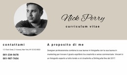 Curriculum E Contatti - Creatore Del Sito Web