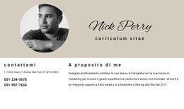 Strumento Di Simulazione Del Sito Web Per Curriculum E Contatti