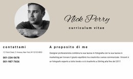 Curriculum E Contatti - Pagina Di Destinazione Per Qualsiasi Dispositivo