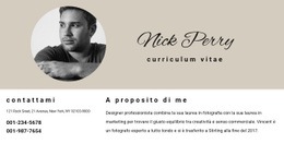 Curriculum E Contatti - Tema WordPress Premium