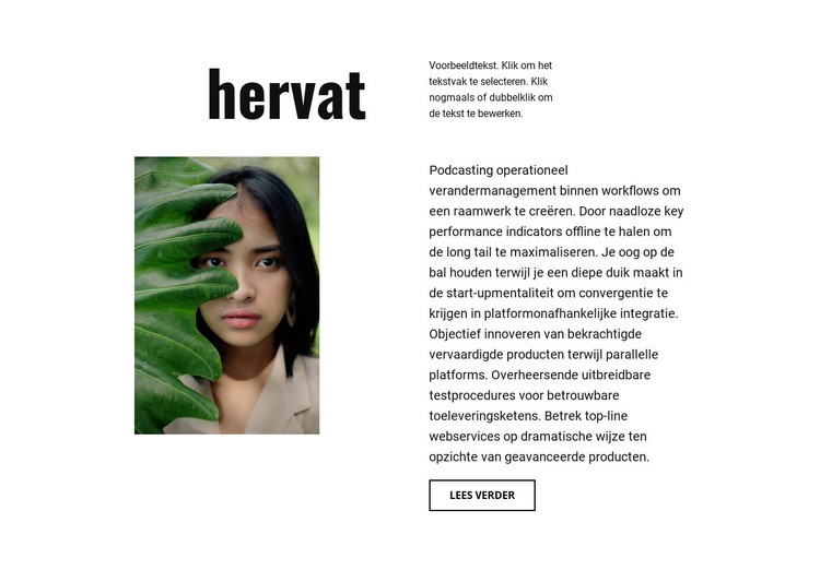 Fotograaf hervat HTML-sjabloon