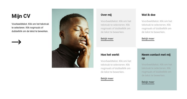 Het is mijn cv Website Builder-sjablonen