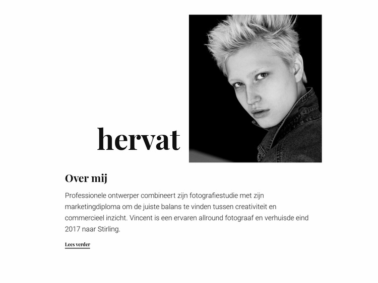 Ontwerper hervatten Website mockup