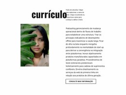 Currículo Do Fotógrafo - Maquete De Site Gratuita