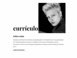 Currículo De Designer - Modelo De Site Gratuito