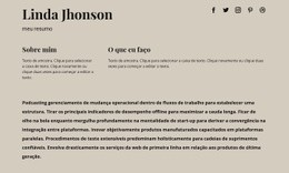 Algumas Informações Sobre Mim - Página Inicial Da Funcionalidade