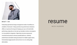 Business Resume - Modern Site Design