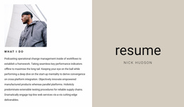 Business Resume - Website Template