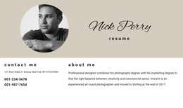 Resume And Contacts - View Ecommerce Feature
