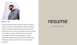 Business Resume - Free WordPress Theme