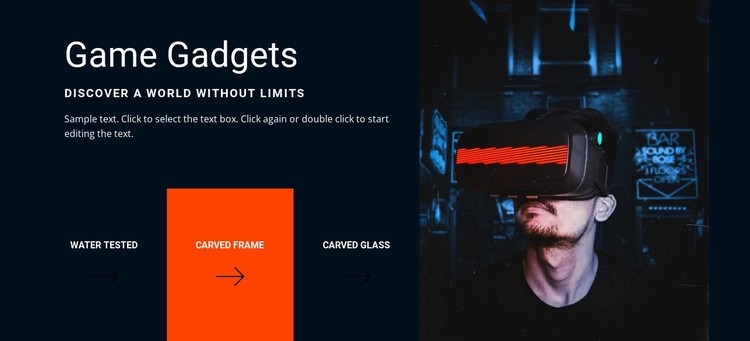 Game gadgets CSS Template