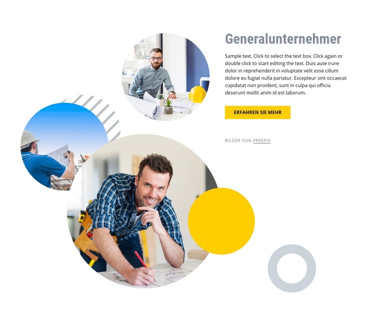 Generalunternehmer HTML Website Builder