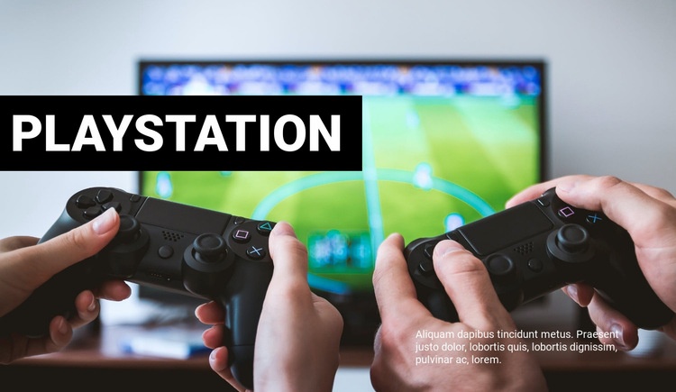 Playstation-Spiel HTML5-Vorlage